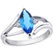 1.24 CTW Swiss Blue Topaz & Diamond Ring 10K White Gold