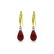 Genuine 6.7 ctw Ruby & Diamond Earrings 14KT Yellow