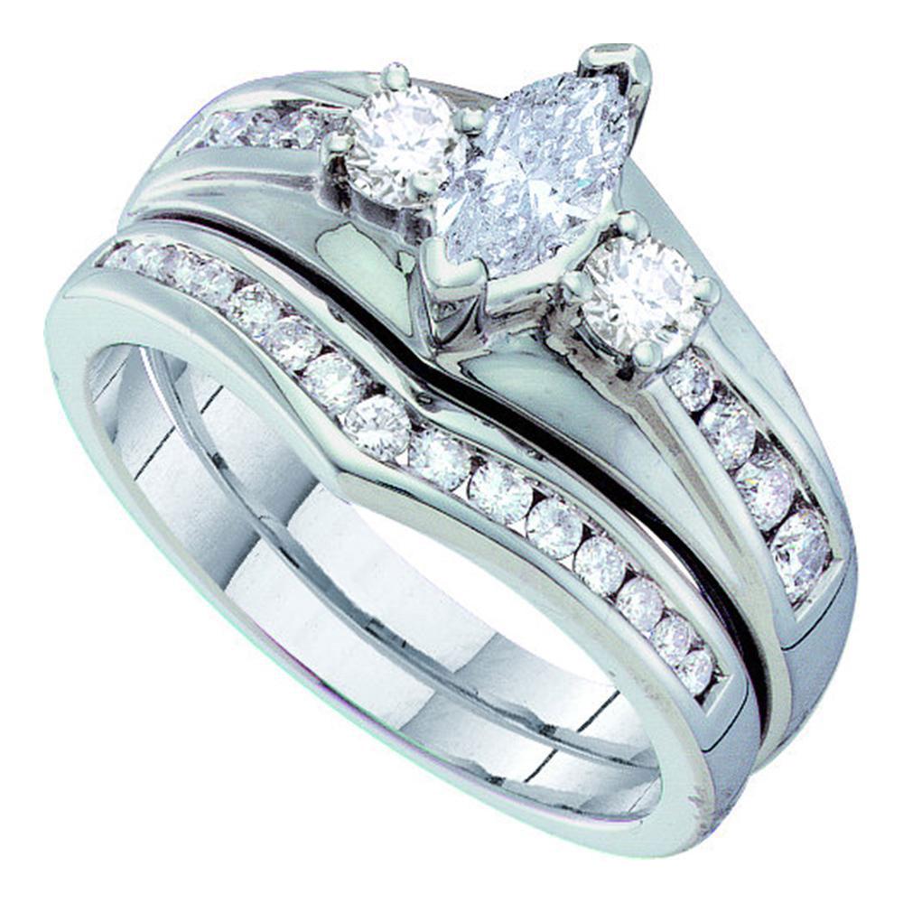7/8 CTW Marquise Diamond Bridal Wedding Ring 14kt White: REF-109N2A - 7/8 CTW Marquise Diamond Bridal Wedding Ring 14kt White Gold - REF-109N2A Manufacturer's Suggested Retail Price: $ 3600.00 SKU: 39176