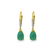 Genuine 2.15 ctw Emerald & Diamond Earrings 14KT Yellow