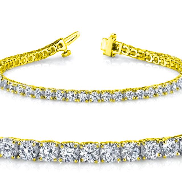 Natural 5ct VS2-SI1 Diamond Tennis Bracelet 14K Yellow: REF-400M3F - SKU: JF700078 ---- Natural 5ct VS2-SI1 Diamond Tennis Bracelet 14K Yellow Gold Manufacturer's Suggested Retail Price: $15000.00 Total Diamond Weight: 5 carats Diamond Count: 51 Round Diam