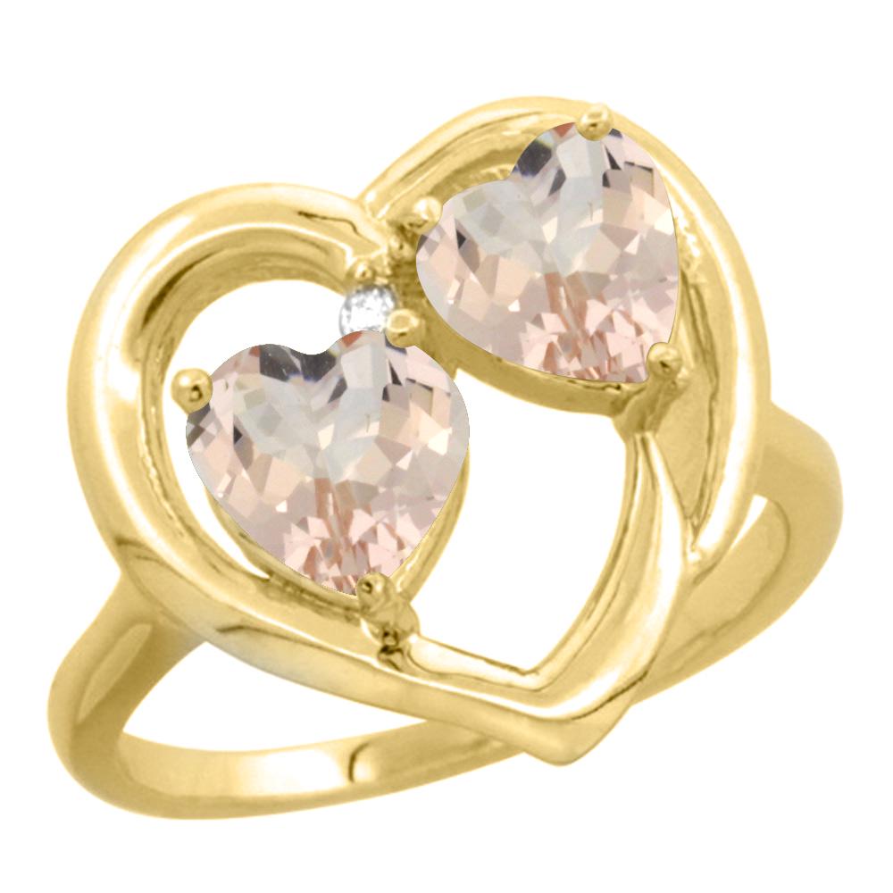 1.20 CTW Morganite Ring 10K Yellow Gold - REF-29K3W: REF-29K3W - SKU: SC-CY91313163 ---- 1.20 CTW Morganite Ring 10K Yellow Gold Manufacturer's Suggested Retail Price: $960.00 Mainstone Type: Morganite @ 1.2 ctw Mainstone Color: peach Mainstone Clarity: