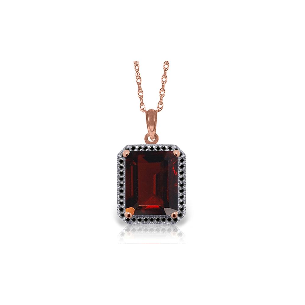 Genuine 7.7 ctw Garnet & Black Diamond Necklace 14KT: REF-70P2H - SKU: GG5196 ---- Genuine 7.7 ctw Garnet & Black Diamond Necklace 14KT Rose Gold Manufacturer's Suggested Retail Price: $2200.00 Genuine 14K Rose Gold 7.7 ctw Garnet & Black Diamond Necklac
