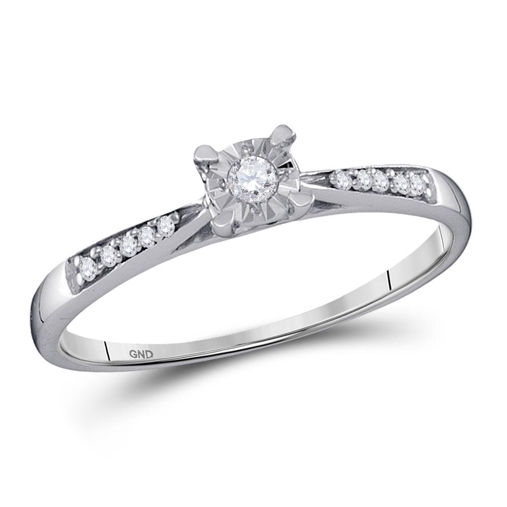 Diamond Solitaire Bridal Wedding Engagement Ring 1/10: Diamond Solitaire Bridal Wedding Engagement Ring 1/10 Cttw 10KT White Gold Manufacturer Suggested Retail Price: $ 710.00 10kt White Gold Round Diamond Solitaire Bridal Wedding Engagement Ring 1/10 Ctt