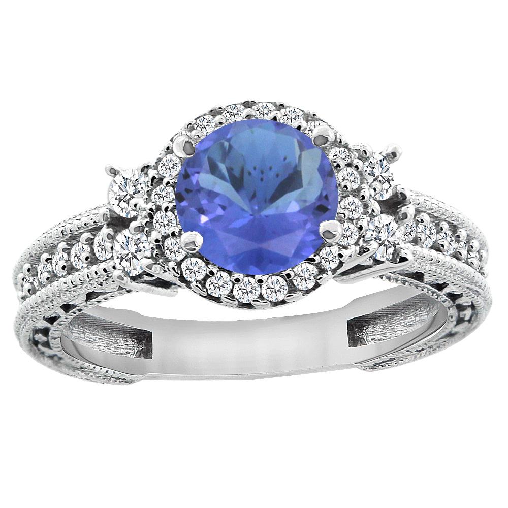 1.46 CTW Tanzanite & Diamond Ring 14K White Gold: 1.46 CTW Tanzanite & Diamond Ring 14K White Gold Manufacturer's Suggested Retail Price: $3660.00 Mainstone Type: Tanzanite @ 1.05 ctw Mainstone Color: Blue Mainstone Clarity: Translucent Stone2 Type: 