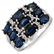 Genuine 3.15ctw Blue Sapphire & Diamond Ring White Gold