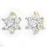 Natural 0.50 ctw Diamond Flower Earrings 14K Yellow Gol