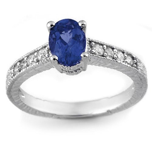 Genuine 1.02 ctw Blue Sapphire & Diamond Ring 14K White: Genuine 1.02 ctw Blue Sapphire & Diamond Ring 14K White Gold * MSRP $1040 ---- Diamond: 8 Round cut @ 0.16 ctw---- Clarity: SI-I---- Color: H-K----Gemstone: Natural Sapphire----Gemstone color: Blue---