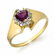Genuine 0.40ctw Amethyst & Diamond Ring 10K Yellow Gold
