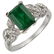 Genuine 2.25 ctw Emerald & Diamond Ring 10K White Gold