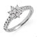 Natural 0.68 ctw Diamond Ring 10K White Gold