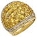 Genuine 5.75ctw Yellow Sapphire & Diamond Ring 14K Gold