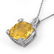 Genuine 7.10 ctw Citrine & Diamond Necklace White Gold