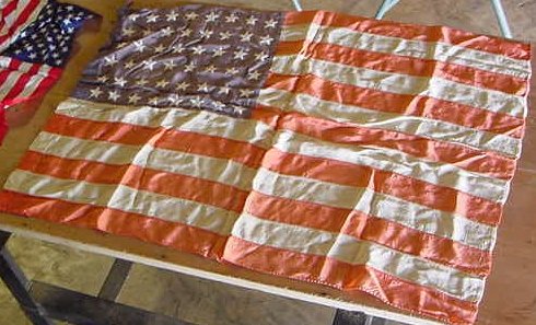 WWII 48 STAR SILK FLAG: WWII 48 STAR SILK FLAG