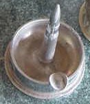 WWII TRENCH ART ASHTRAY W\ BULLET: WWII TRENCH ART ASHTRAY W\ BULLET