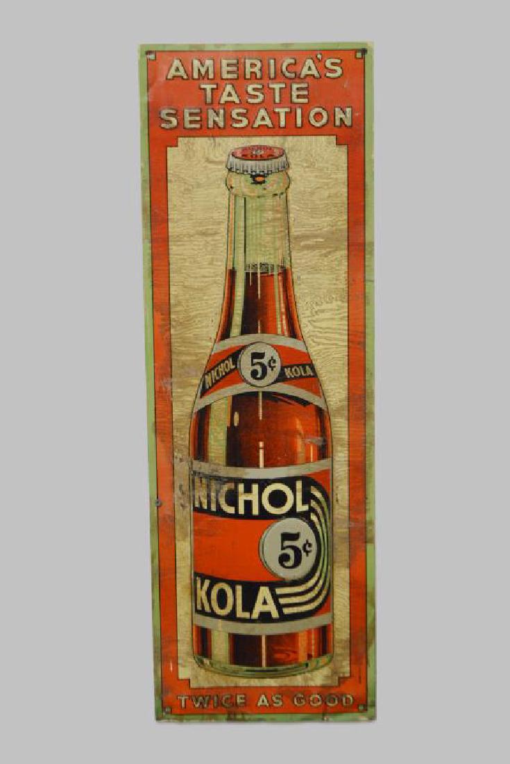 Nichol Kola Sign tin
35 1/2"  x   12" (1 of 1)