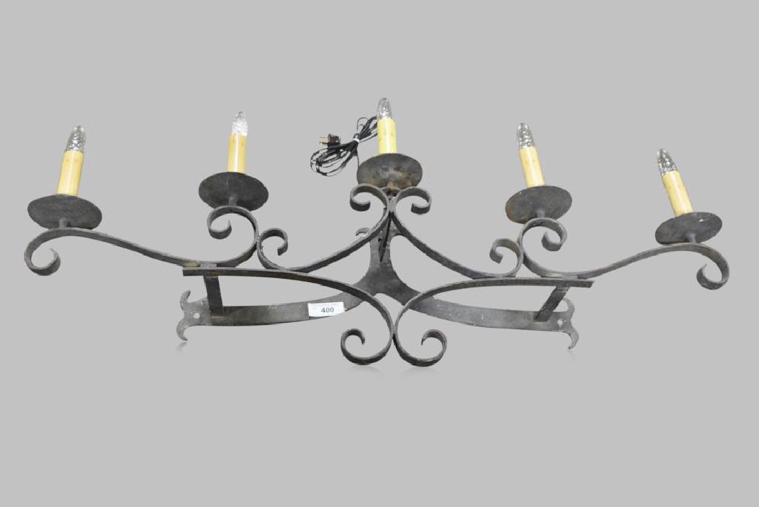 Lighted Iron Wall Sconce 32"H,   47"L,   10"W (1 of 1)
