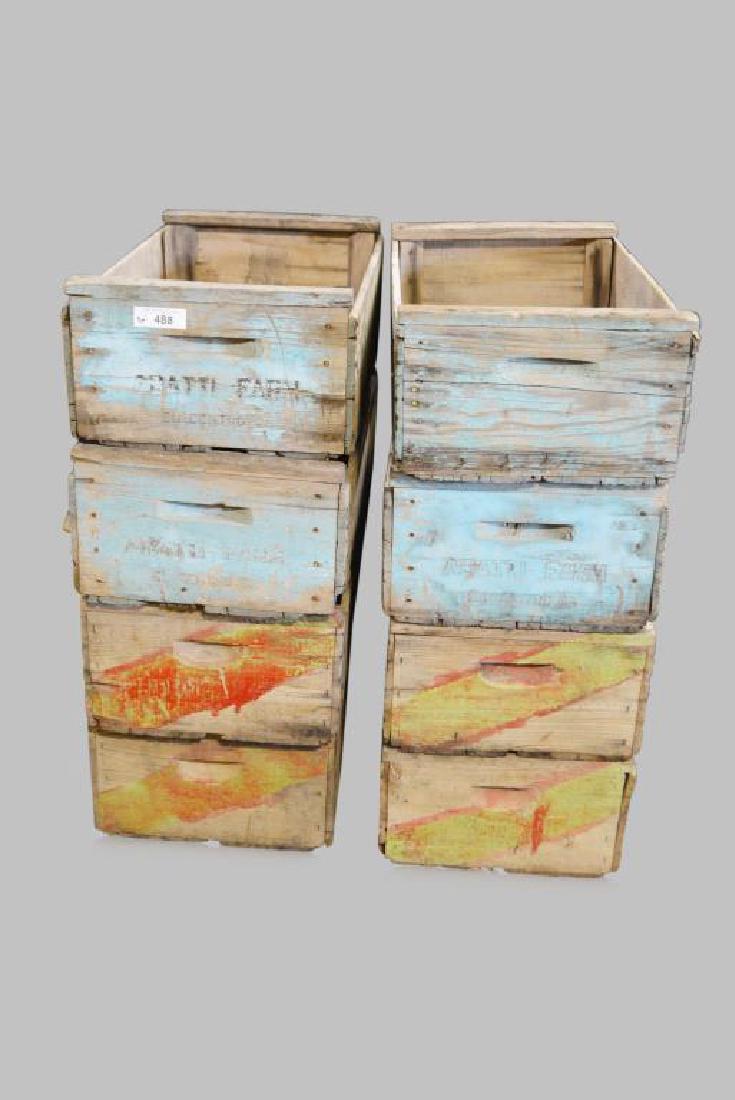 8pc. Grape Crate Lot 8 3/4"H,   24"  x   15"      ea. (1 of 1)