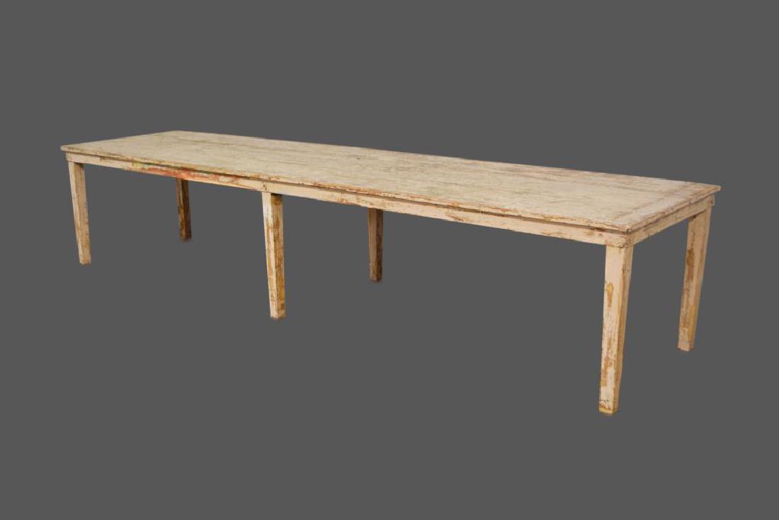 Painted Farm Table 29"H,   144 1/2"L,   35 3/4"W (1 of 3)