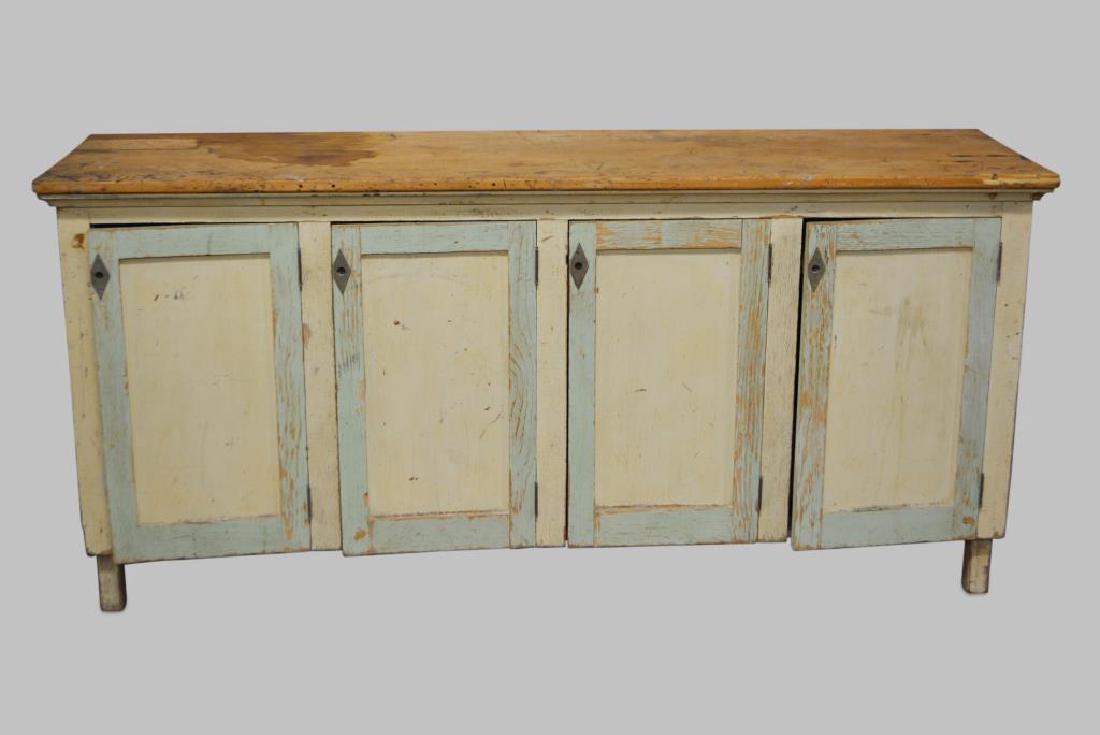 Painted 4-Door Server 36 1/2"H,   80"L,   23"W (1 of 3)