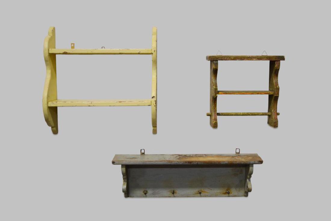 3-Piece Country Shelf Lot 19 1/2"H,   19 1/4"  x   6 (1 of 2)