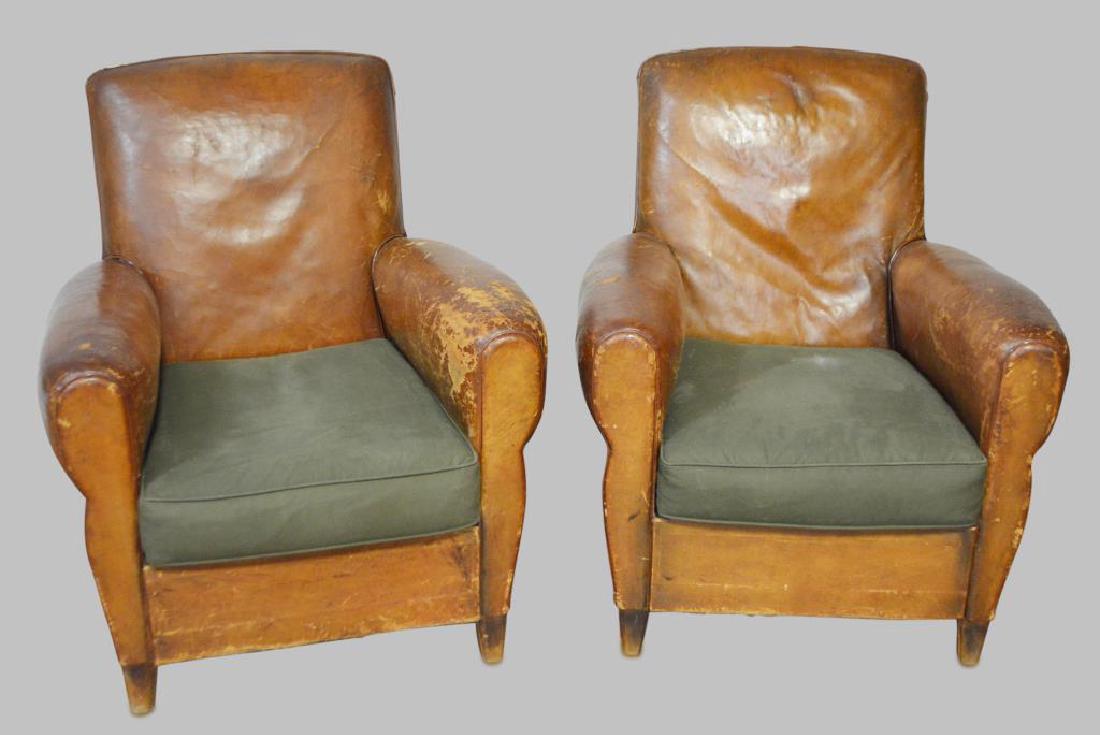 Leather Club Chair *green cushions* (1 of 5)