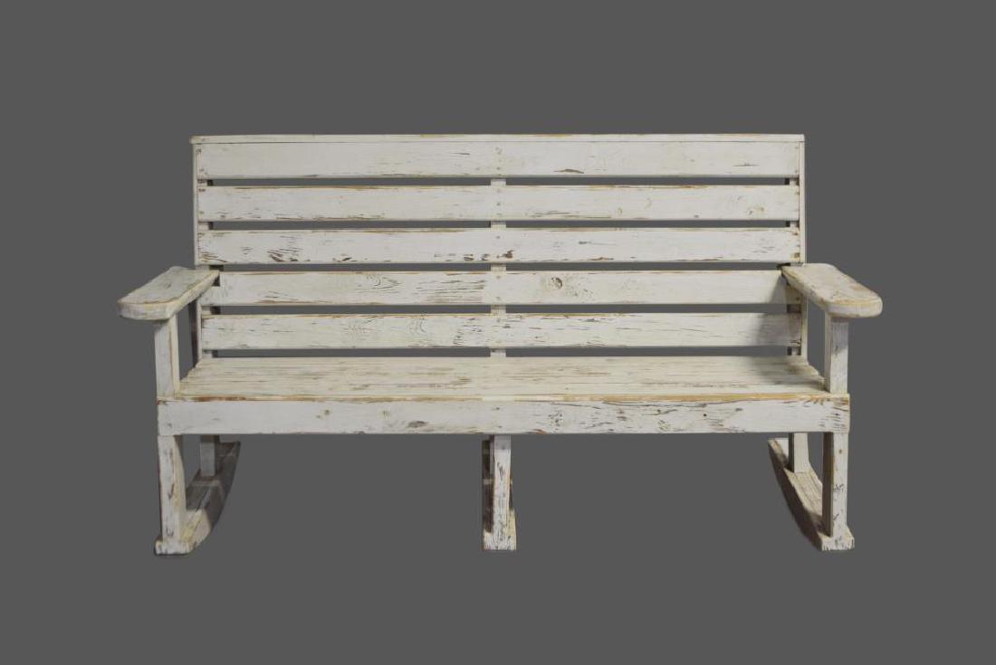 Painted Porch Rocker 36 1/2"H,   67 1/2"L,   28 1/2"W (1 of 2)
