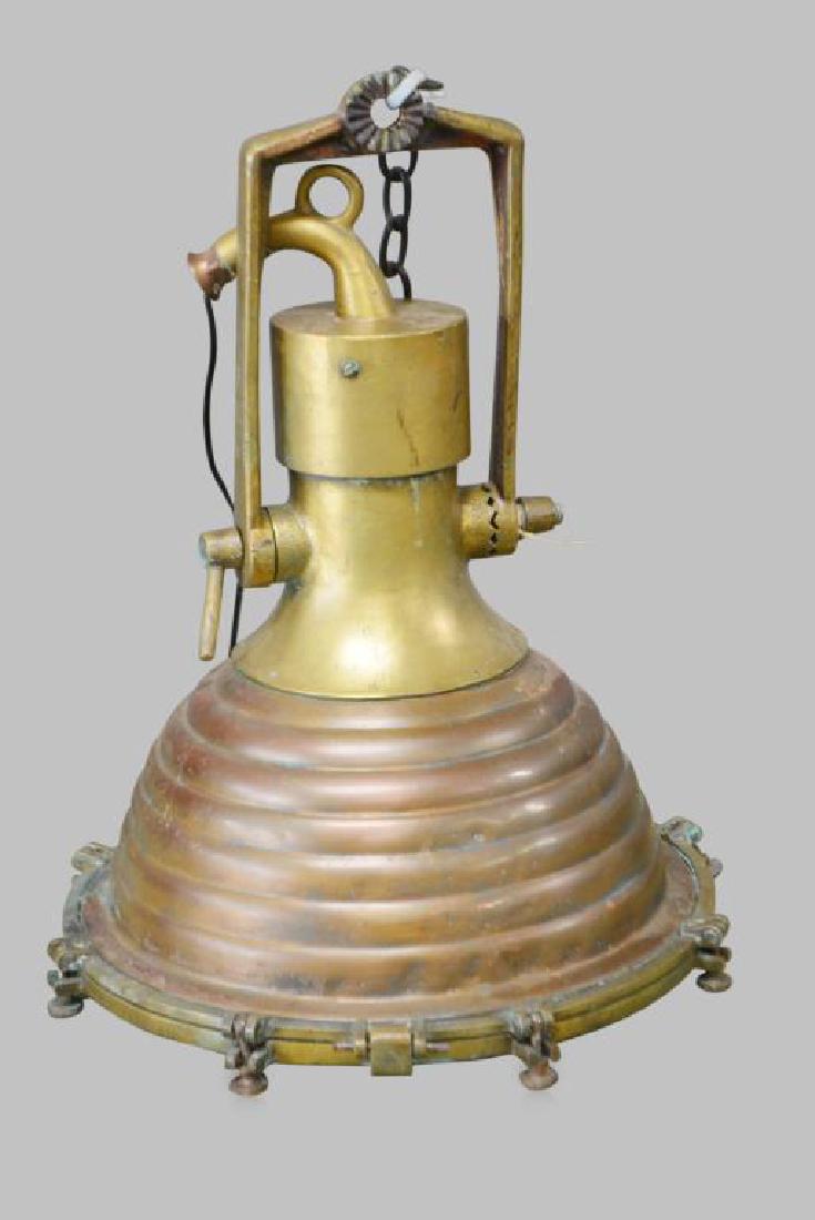 Industrial Hanging Light 24"H,   23" diam. (1 of 2)