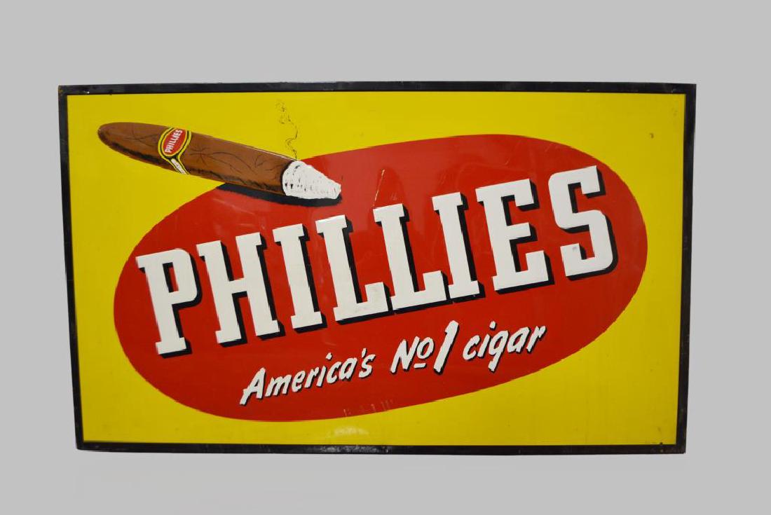 Phillies Cigar Sign metal 35"  x   58 3/4" (1 of 1)