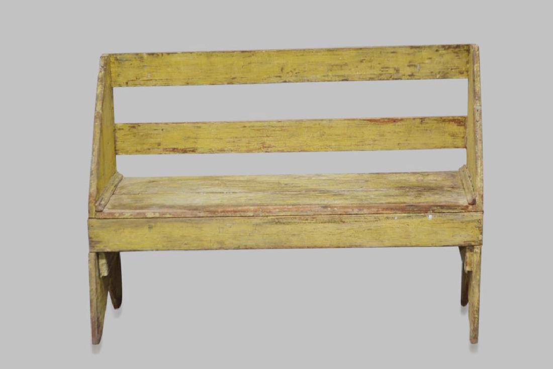 Painted Amish Bench 34"H, 46"L, 13 1/2"W: Painted Amish Bench 34"H, 46"L, 13 1/2"W
