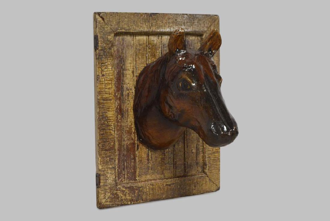Mounted Paper Mache Horse Head 22"H,   16"  x   14 1/2" (1 of 2)
