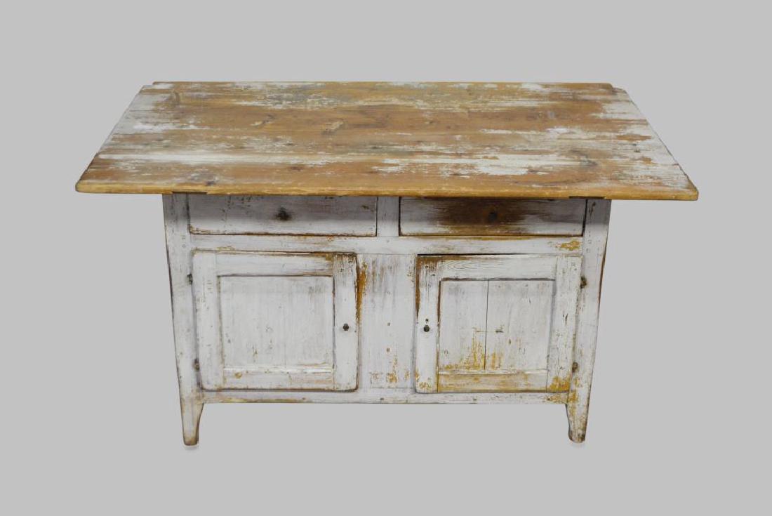 Painted Swedish Work Counter 29 1/2"H, 50"L, 30: Painted Swedish Work Counter 29 1/2"H, 50"L, 30 1/4"W