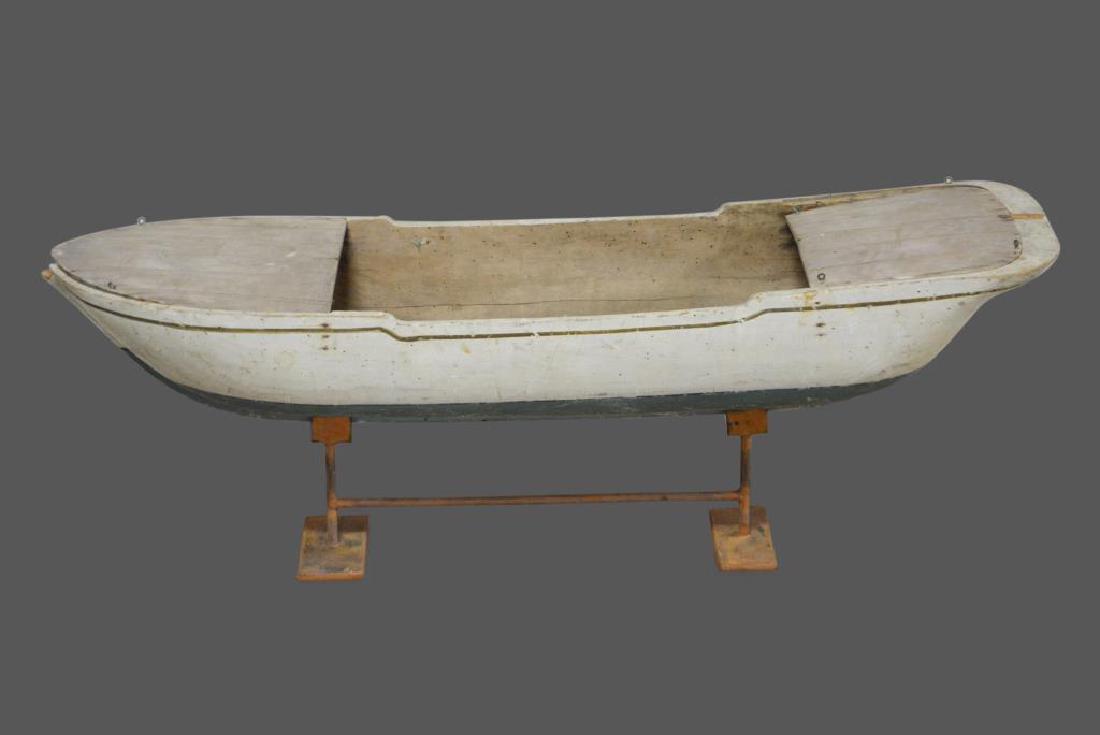 Early Ship Model w/ Base 17 1/2"H,   47"L,   12 1/4"W (1 of 2)