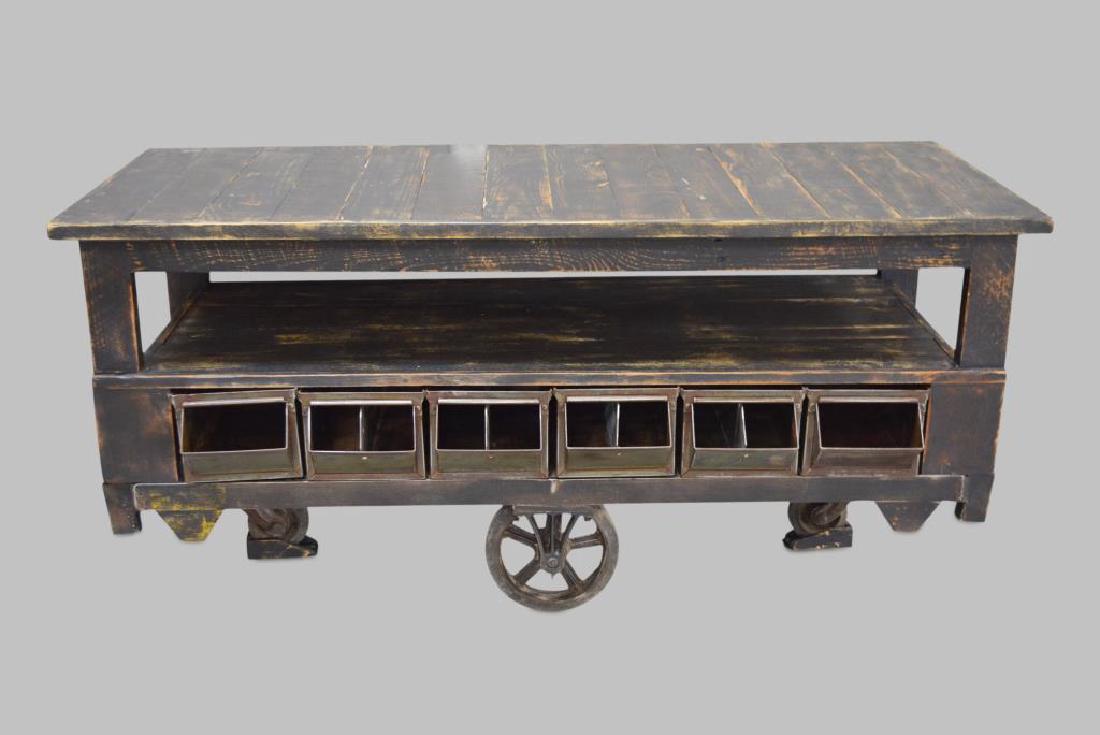 Industrial Work Cart w/ Bins 36 1/2"H,   80"L,   35 (1 of 2)