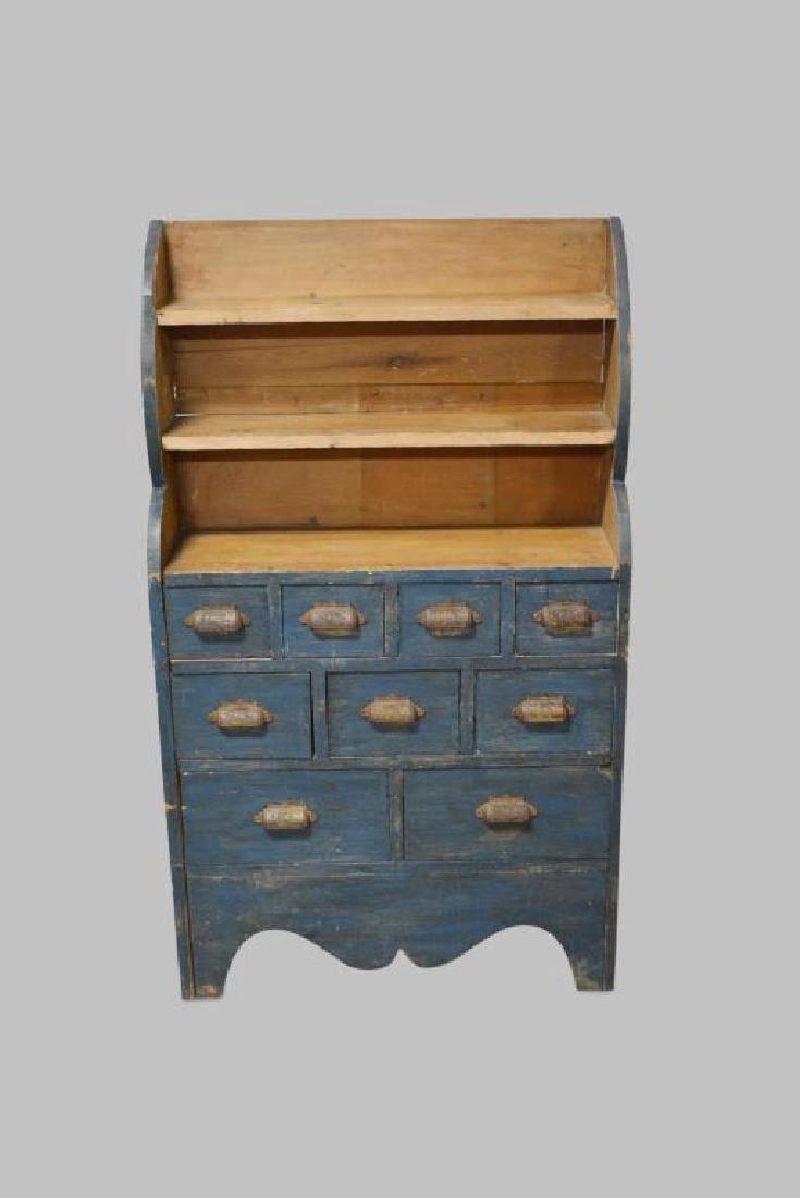 Painted Apothecary Shelf Unit 52"H,   30 1/4"L,   10 (1 of 5)