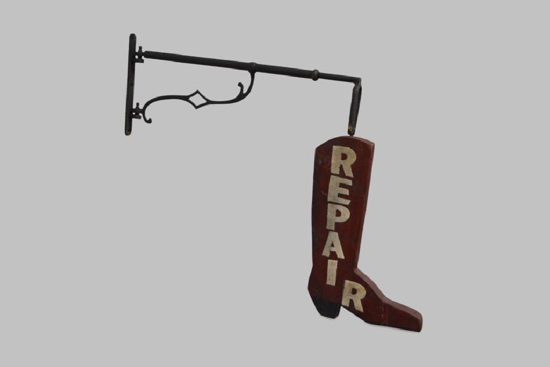 Boot Repair Trade Sign w/ Hanger 25"  x   32"  -  sign (1 of 3)