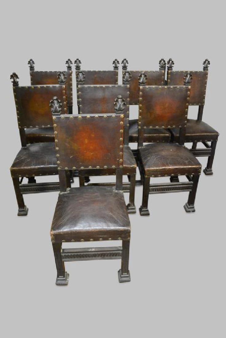 Italian Walnut & Leather Dining Chair (1 of 2)