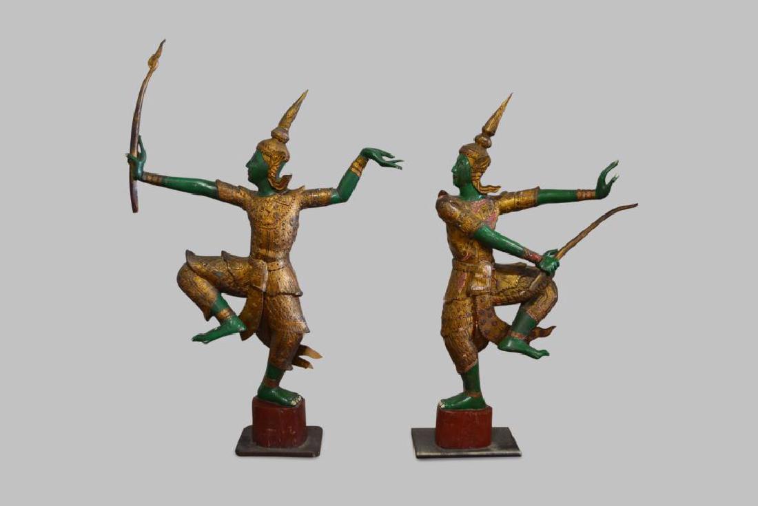 Carved Wooden Asian Warrior Statue (1 of 12)