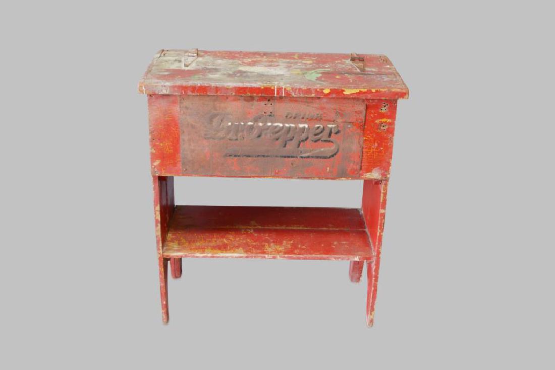Painted Country Store Dr. Pepper Drink Cooler 36 3/4"H, (1 of 5)