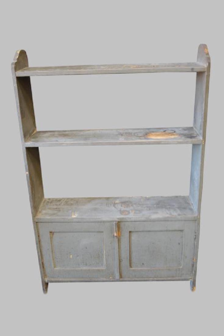 Painted Crock Shelf 59 1/2"H,   39"L,   9 3/4"W (1 of 2)