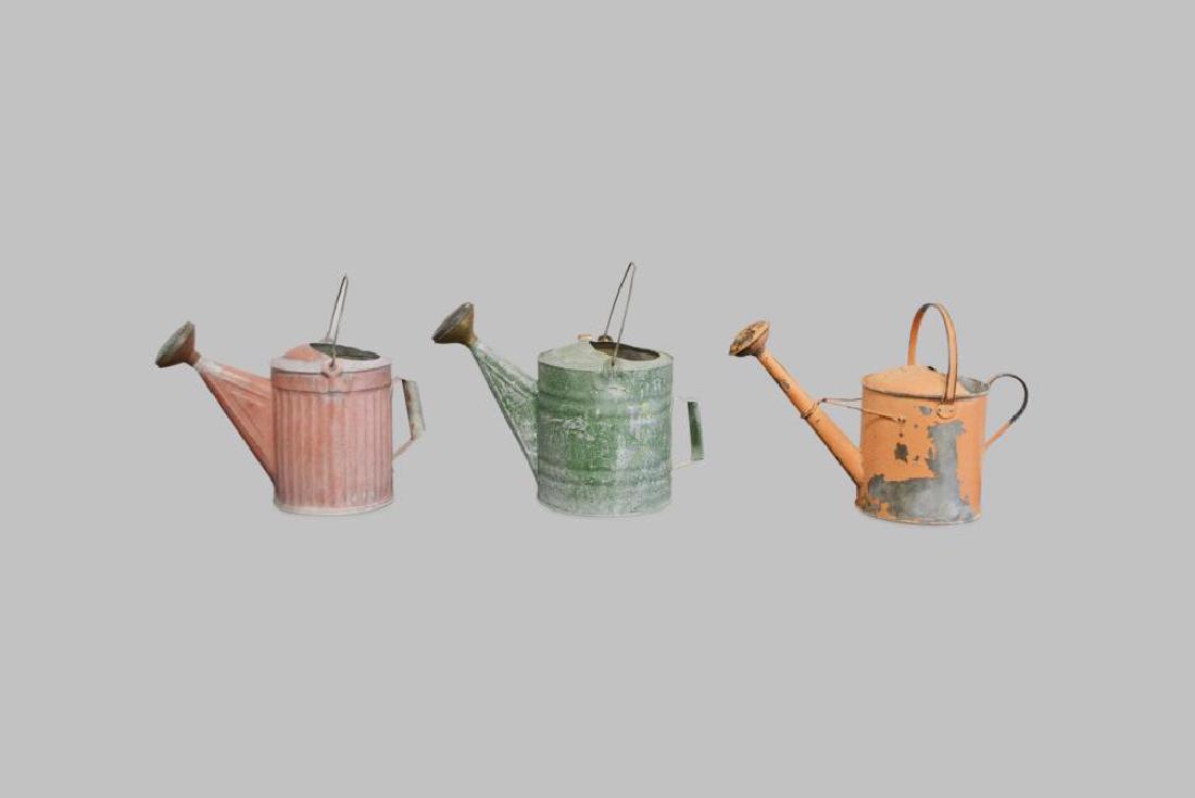 3pc. Lot of Watering Cans 12 1/4"H     /     13 1/2"H (1 of 2)