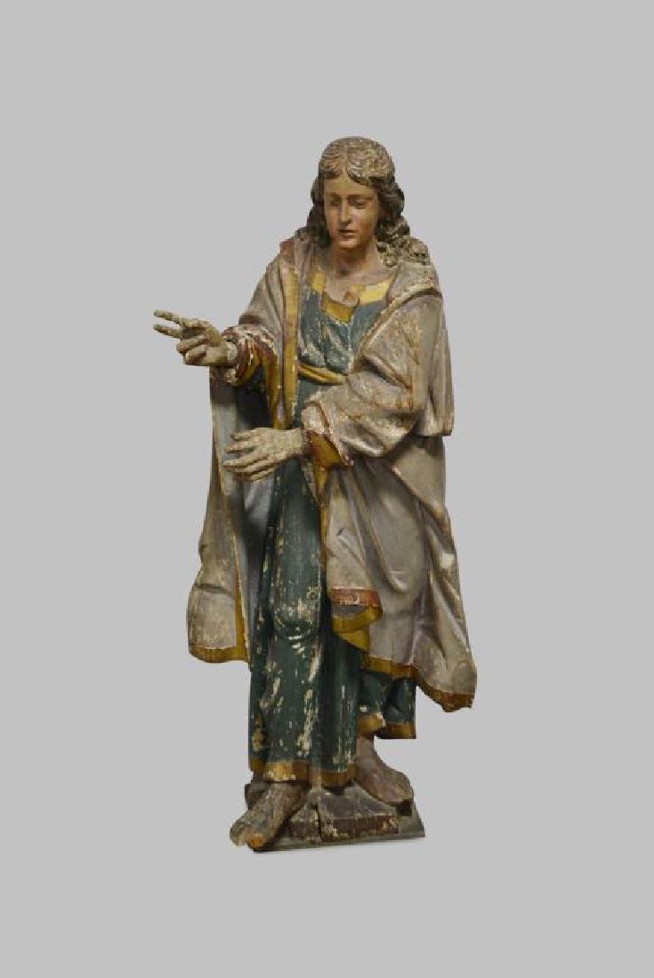 Late 18th C. Wooden Religious Statue 52"H,   22"  x (1 of 5)