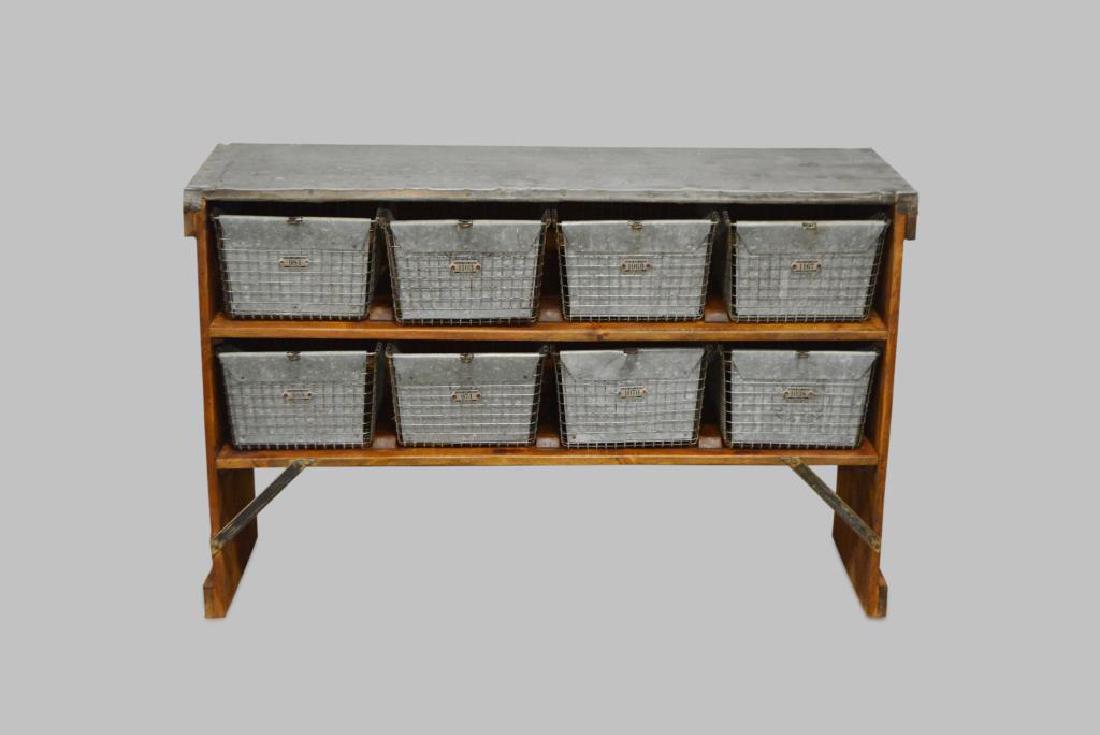 Industrial Locker Basket Unit w/ Zinc Top 33 1/4"H, (1 of 6)