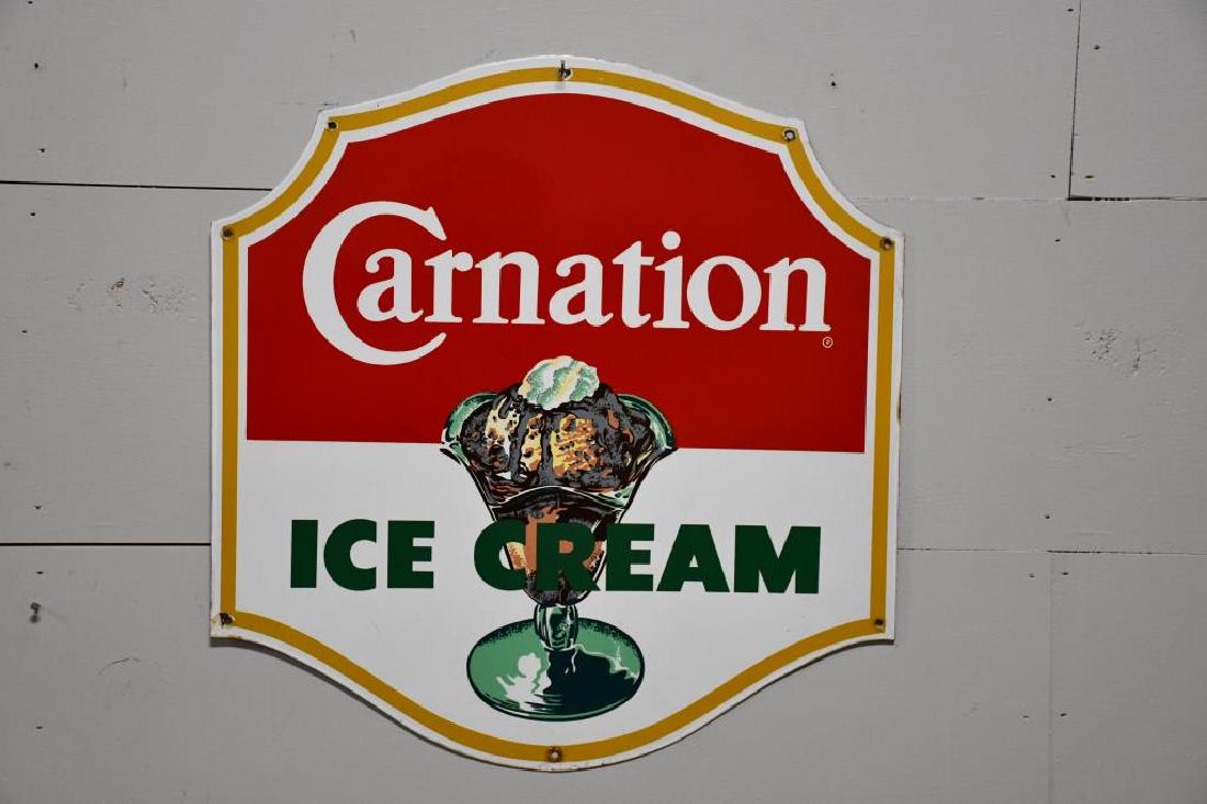 SSP Carnation Ice Cream Sign 23" x 22"