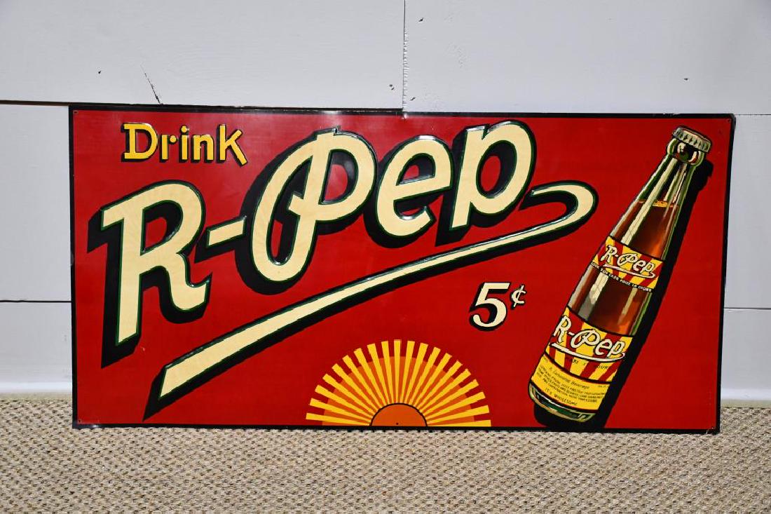 Metal R-Pep Soda Advertising Sign 18 3/4"  x   35 1/2" (1 of 1)