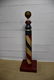 19th C. Painted Wooden Barber Pole 74"H, 21 1/2" x