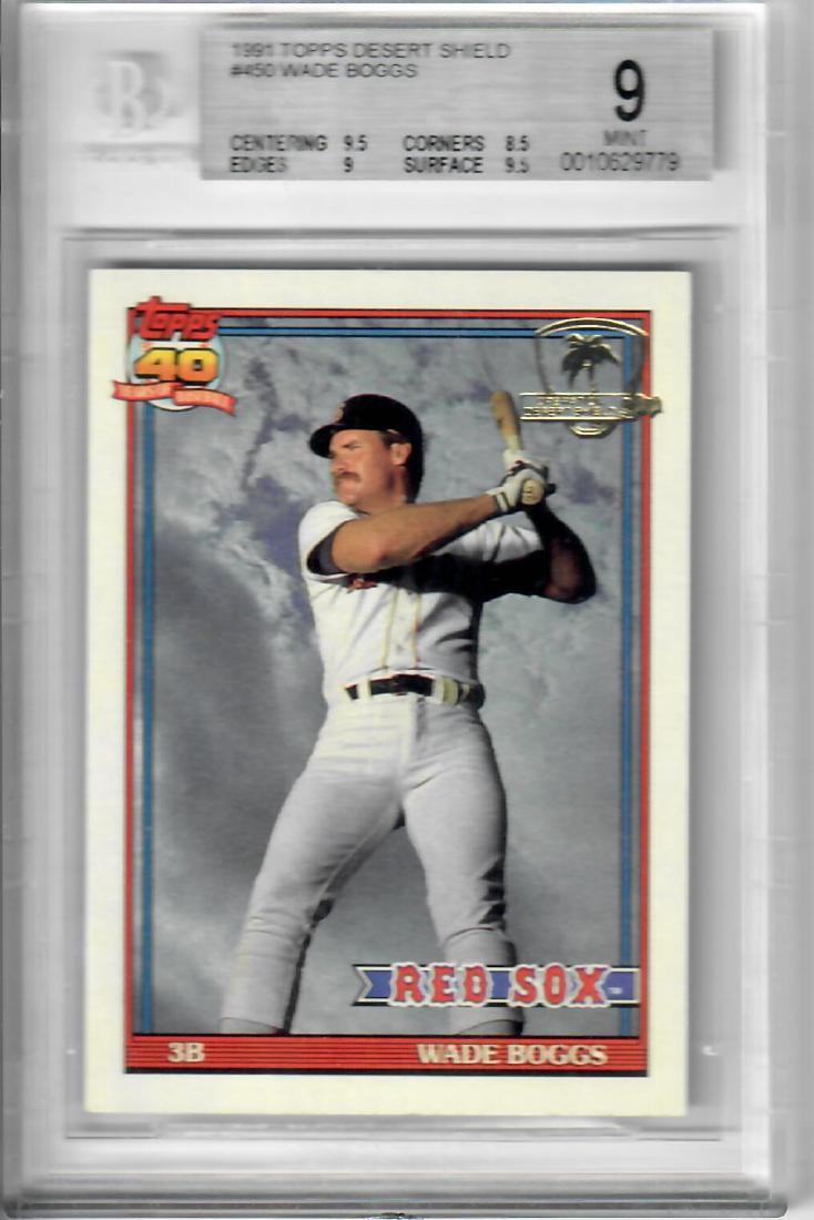 1991 TOPPS Desert Shield Wade Boggs Baseball Card: 1991 TOPPS Desert Shield Wade Boggs Baseball Card