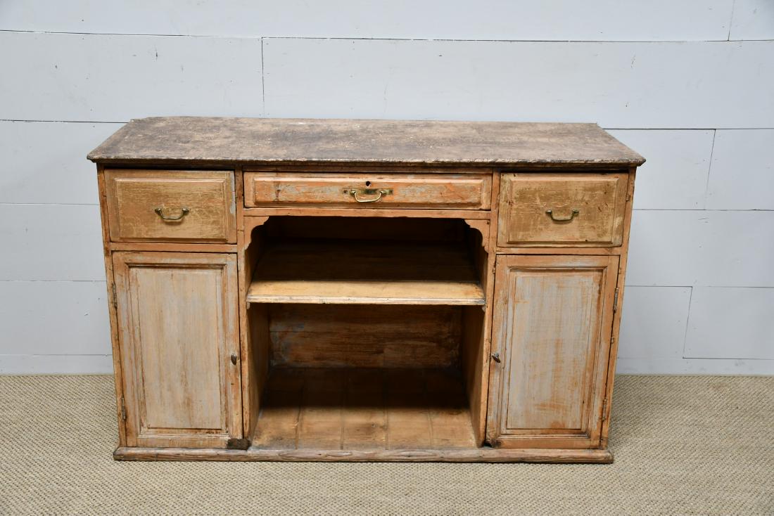 19th C. French Store Keeper's Desk 38"H, 60 1/2" x: 19th C. French Store Keeper's Desk 38"H, 60 1/2" x 23 3/4"