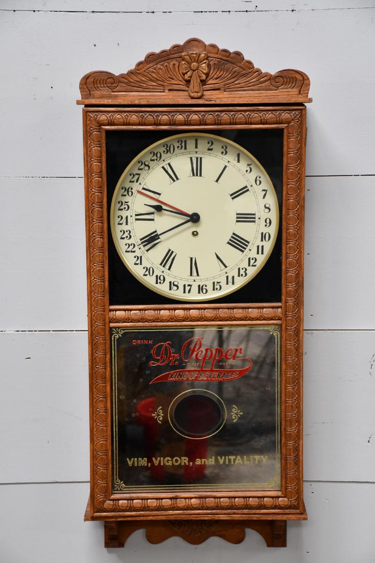 Dr. Pepper Wall Calendar Clock 39"H, 15" x 5"