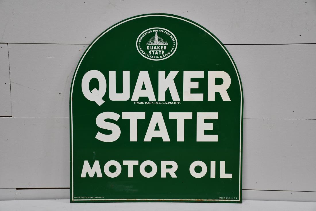 Metal DS Quaker State Motor Oil Sign 29"  x   26 1/2" (1 of 6)